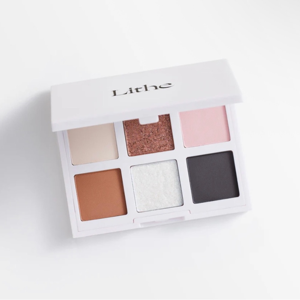 Lithe Eyeshadow Palette - Elegant Cream, Pink, Copper, White, Black Shades